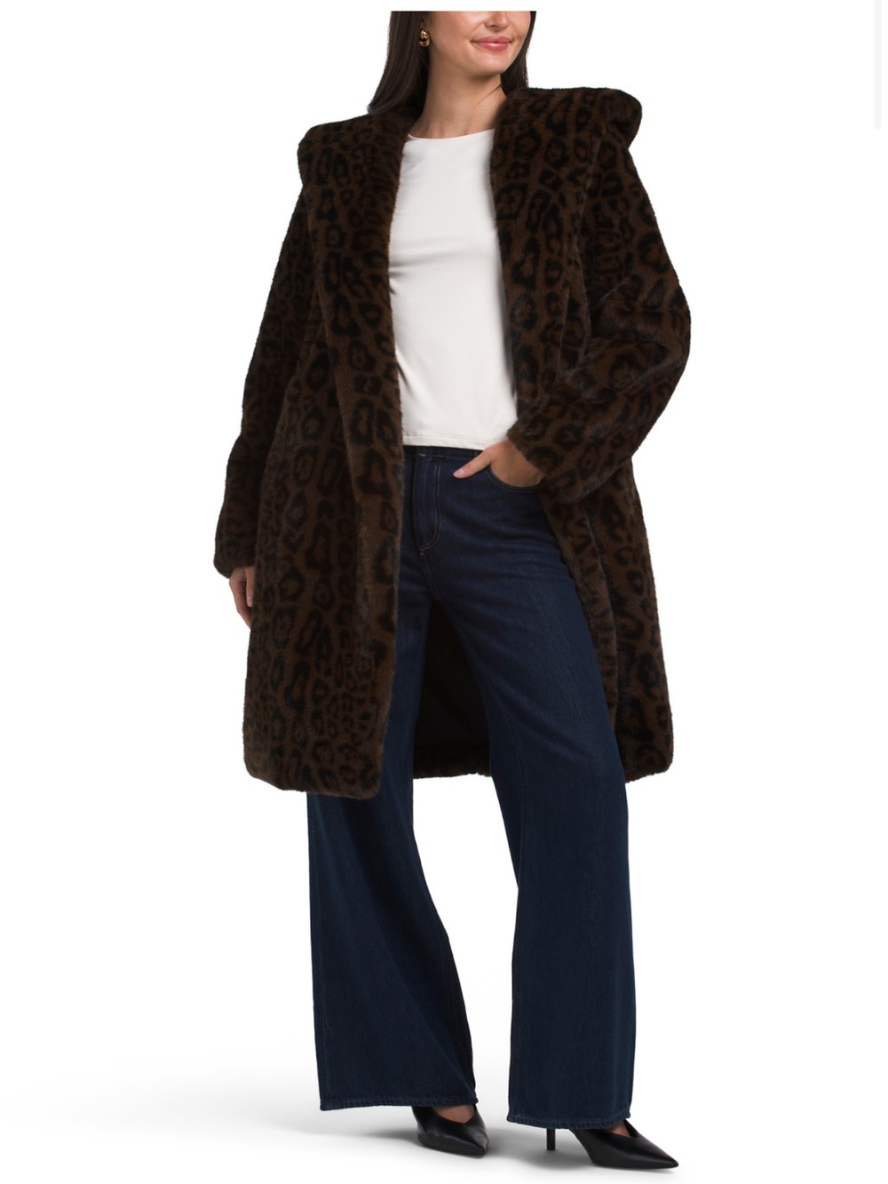 Rebecca Minkoff Leopard-Print Faux Fur Coat